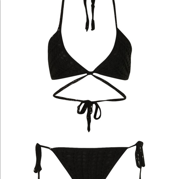 Knitted Crochet Triangle Tie Sunset Bikini - Picture 2 of 2